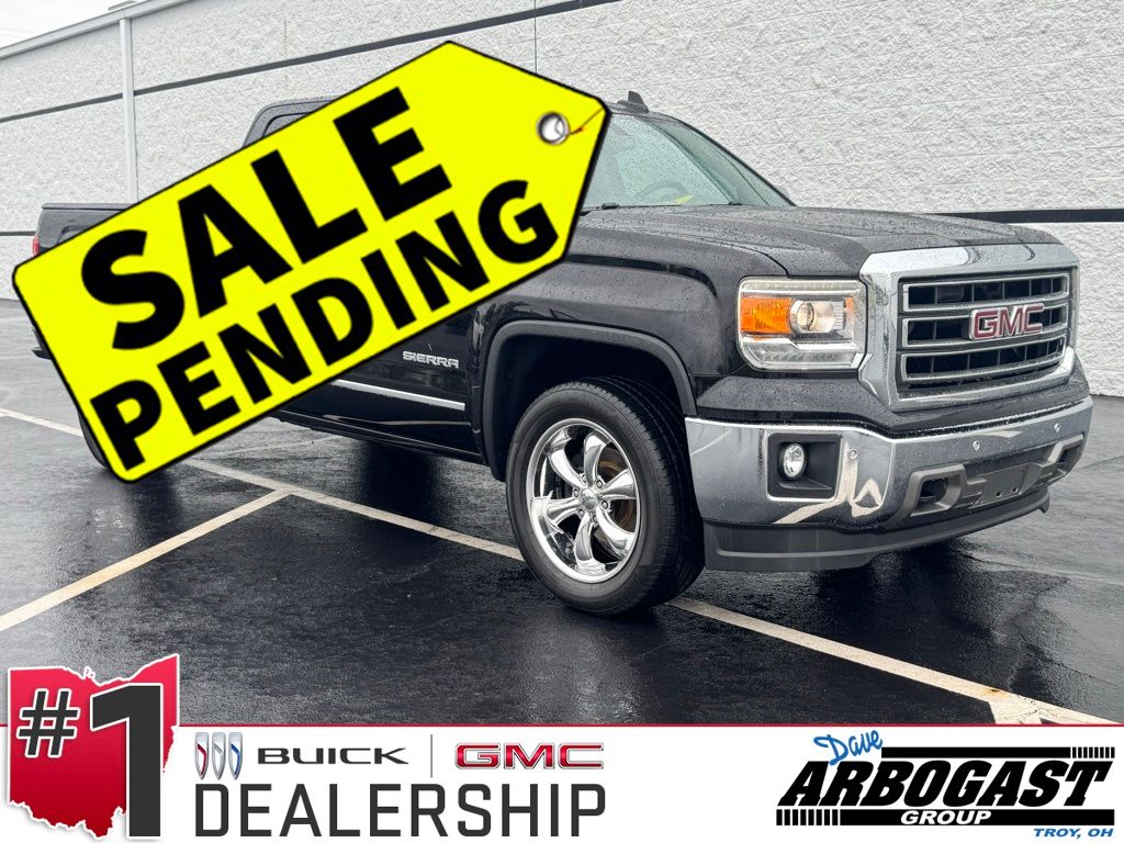Onyx Black 2015 GMC Sierra 1500 SLT Double Cab 4WD Pickup Truck Four-Wheel Drive 6-Speed Automatic Overdrive