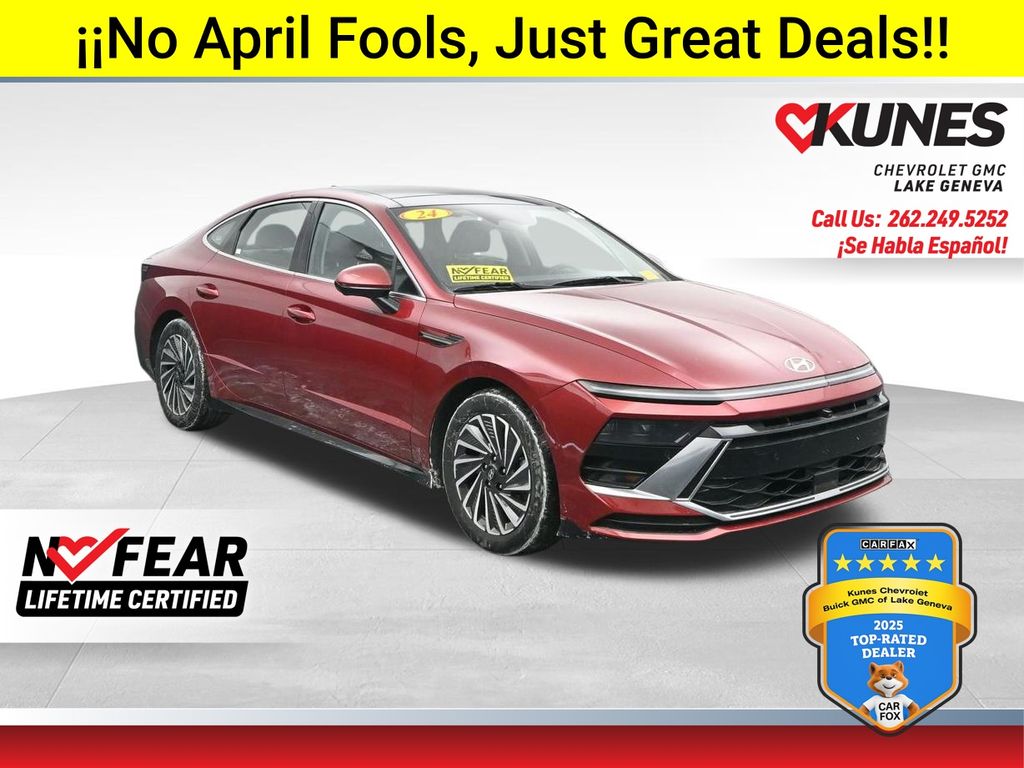 Ultimate red 2024 Hyundai Sonata Hybrid Limited FWD Sedan Front-Wheel Drive 6-Speed Automatic