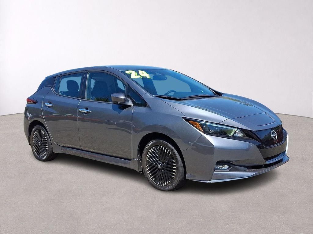 Gray (Gun Metallic) 2024 Nissan LEAF SV Plus FWD Hatchback Front-Wheel Drive Automatic