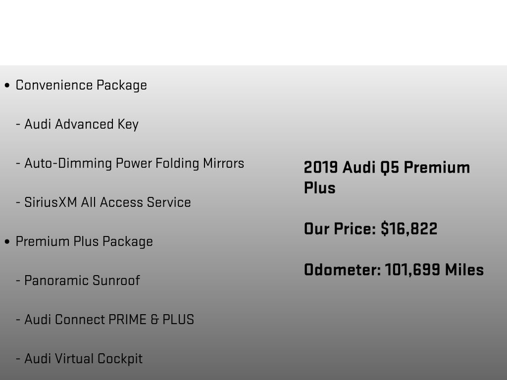 2019 Audi Q5 2.0T Premium Plus Gray at Audi Porsche Sewickley