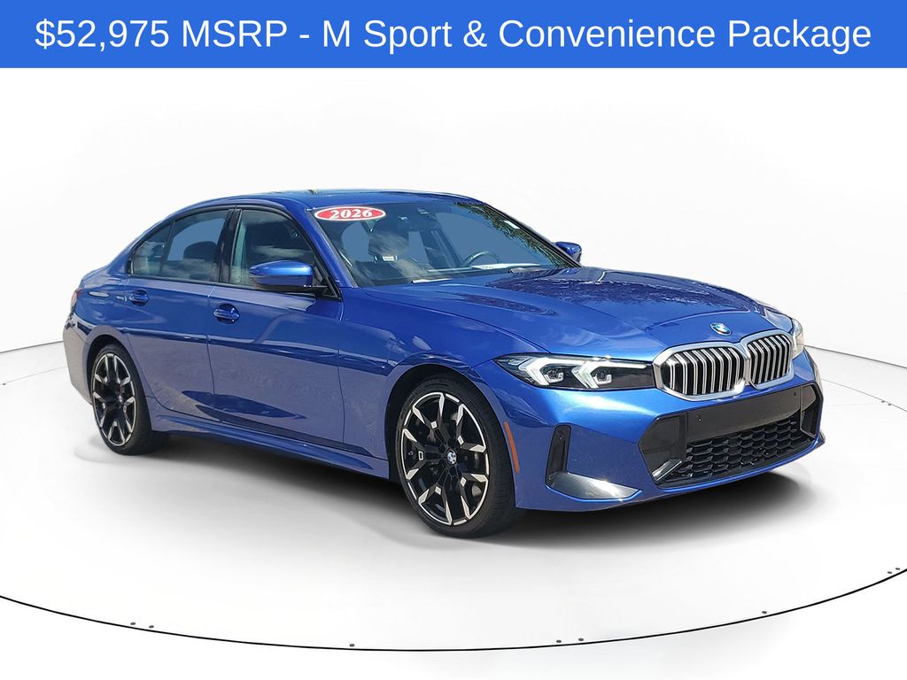 Portimao Blue Metallic 2026 BMW 3 Series Sedan Rear-Wheel Drive 8-Speed Automatic