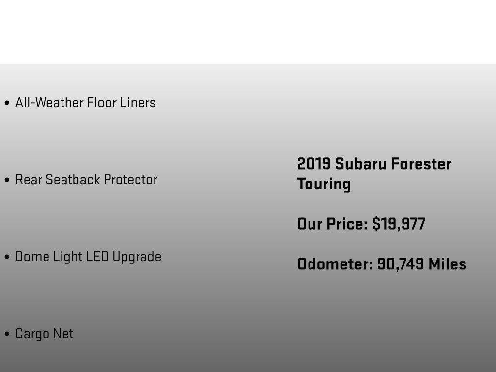 2019 Subaru Forester Touring White at Subaru and VW of Moon Township