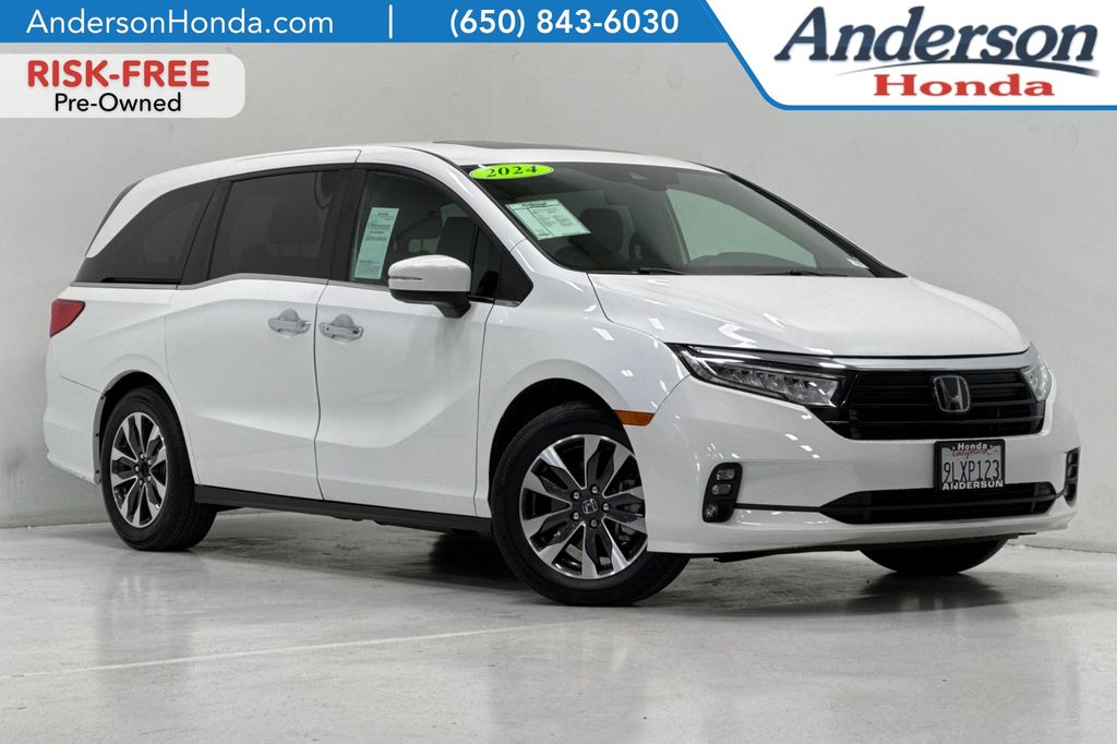 White 2024 Honda Odyssey EX-L FWD Minivan Front-Wheel Drive Automatic