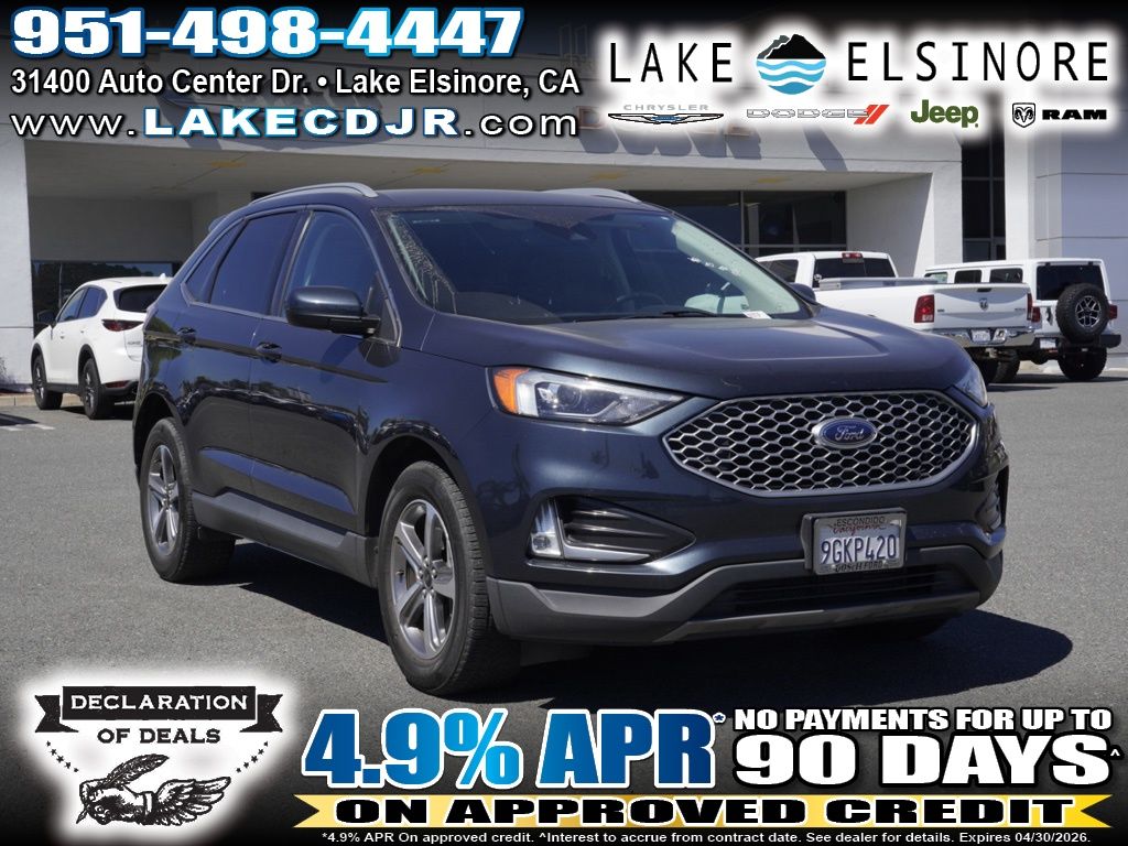 Stone Blue Metallic 2023 Ford Edge SEL AWD SUV / Crossover All-Wheel Drive 8-Speed Automatic