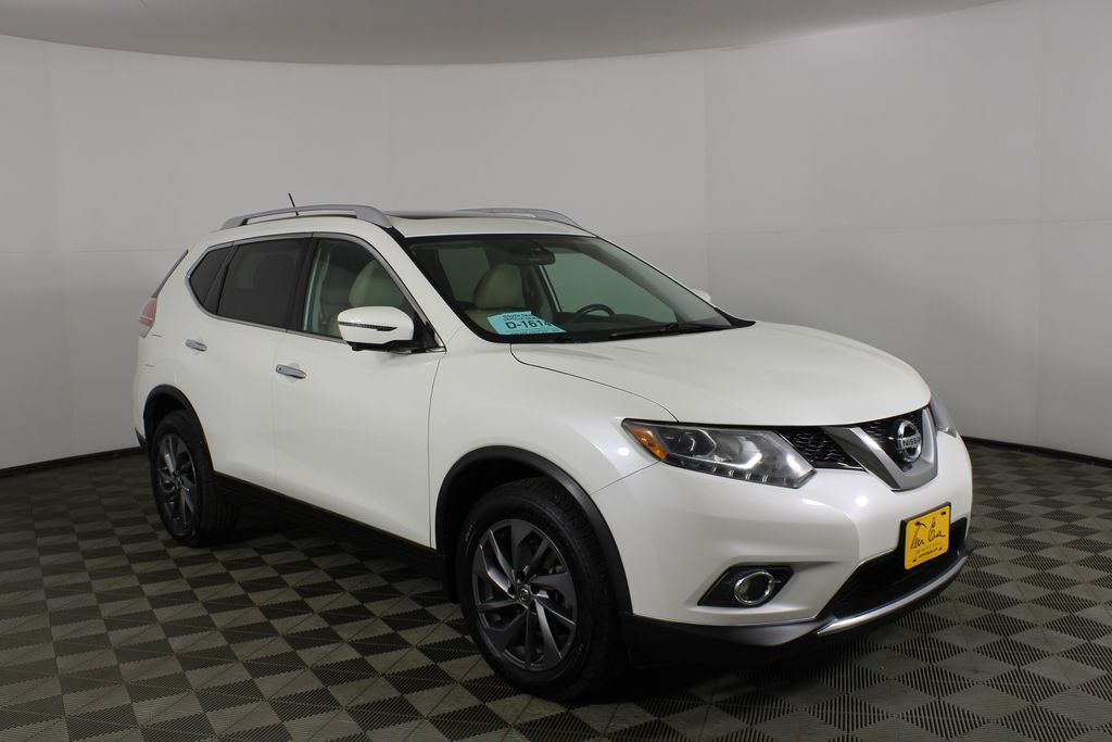 Pearl White 2016 Nissan Rogue SUV / Crossover All-Wheel Drive Continuously Variable Transmission