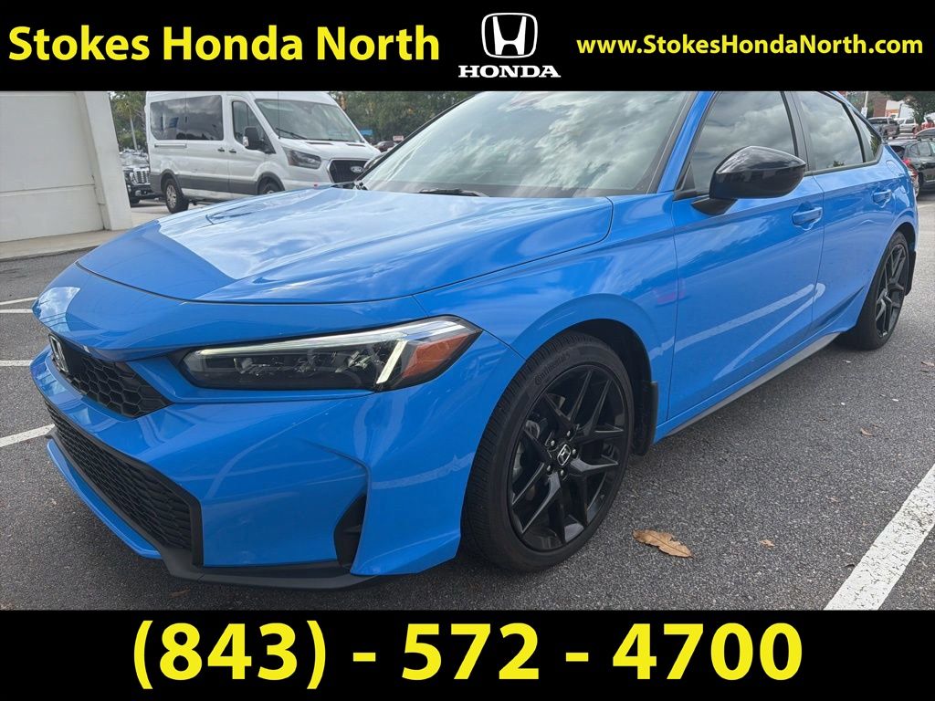2025 Honda Civic Hybrid Sport Blue at Stokes Honda North