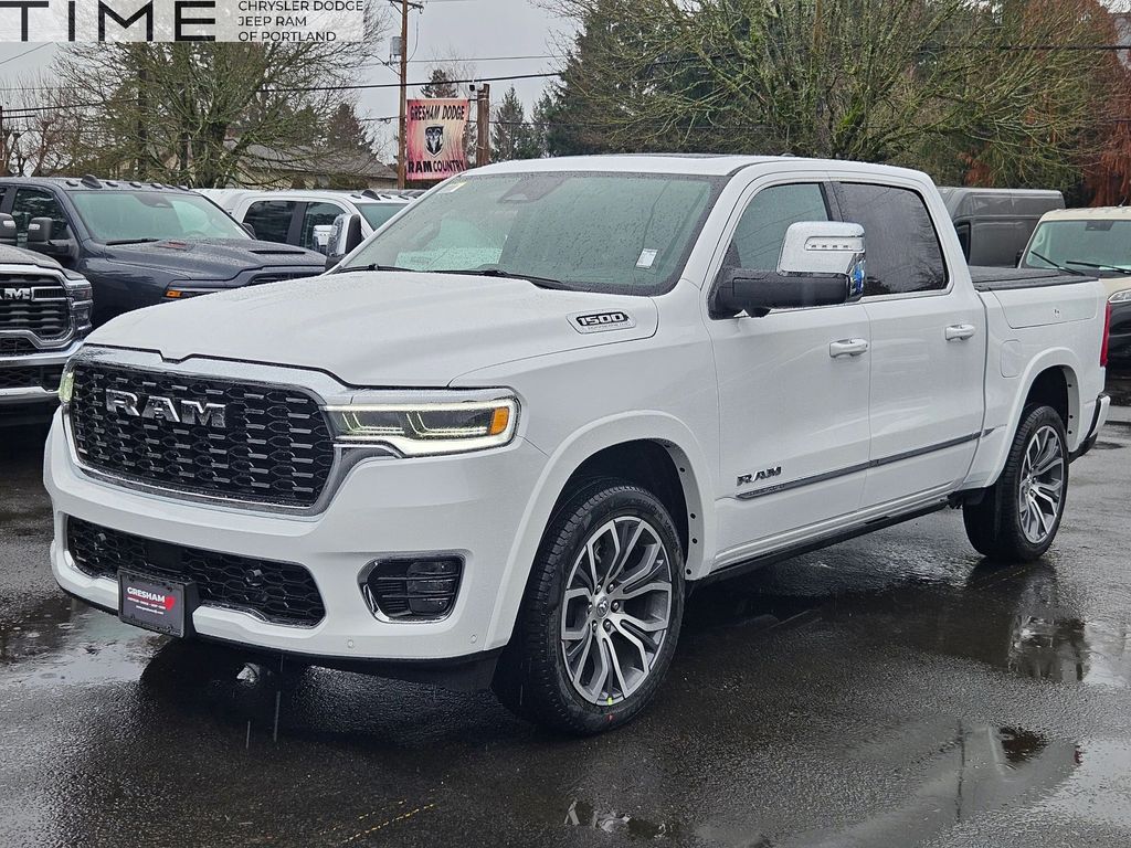 Bright White Clearcoat 2026 RAM 1500 Tungsten Crew Cab 4WD Pickup Truck Four-Wheel Drive 8-Speed Automatic