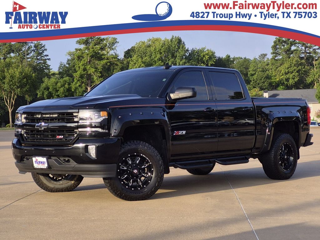 Black 2017 Chevrolet Silverado 1500 Pickup Truck Four-Wheel Drive 8-Speed Automatic Overdrive