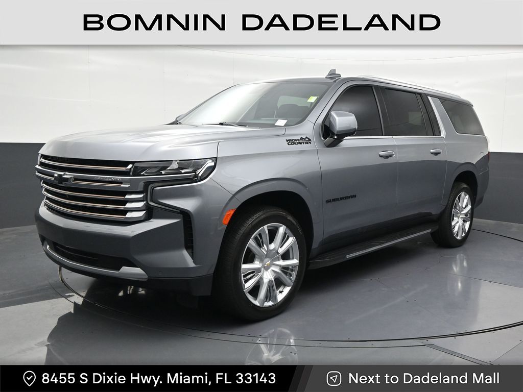 Gray (Steel Metallic) 2021 Chevrolet Suburban High Country 4WD SUV / Crossover Four-Wheel Drive