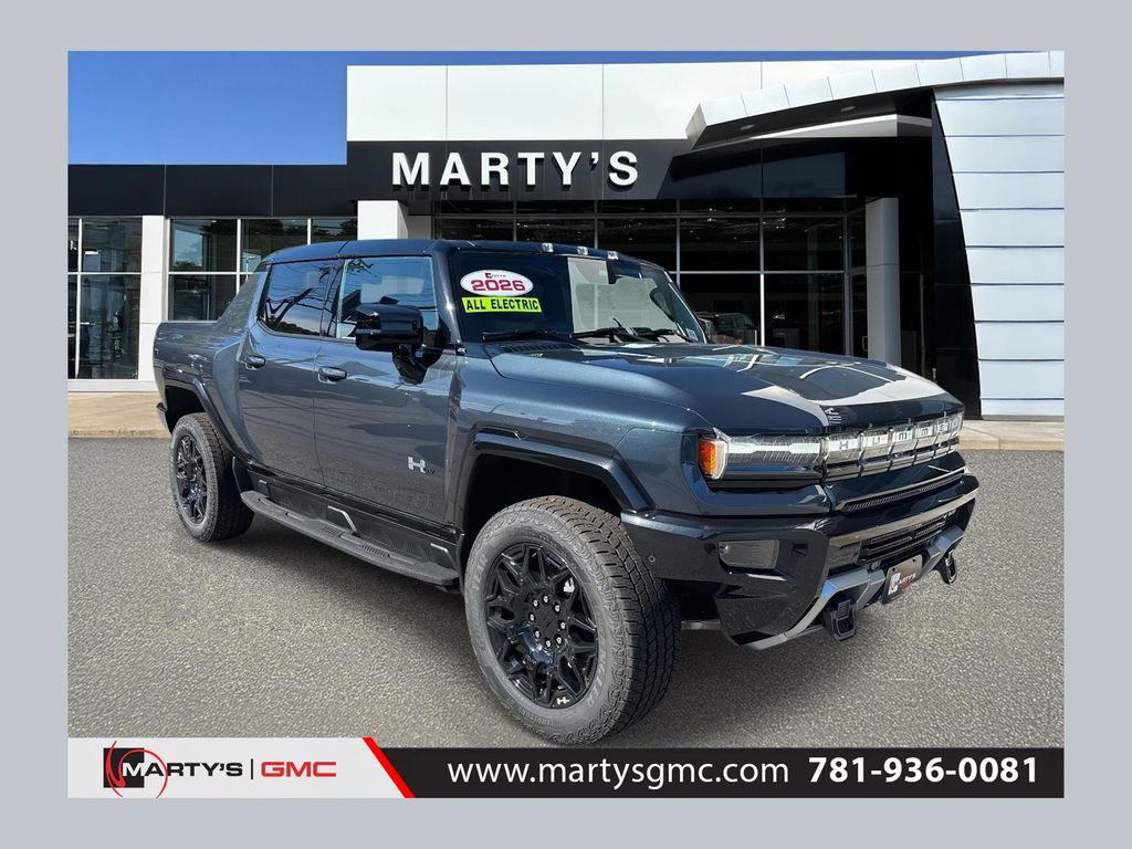Gray (Graphite Blue Metallic) 2026 GMC Hummer EV Pickup 2X Crew Cab AWD Pickup Truck All-Wheel Drive 1-Speed Automatic