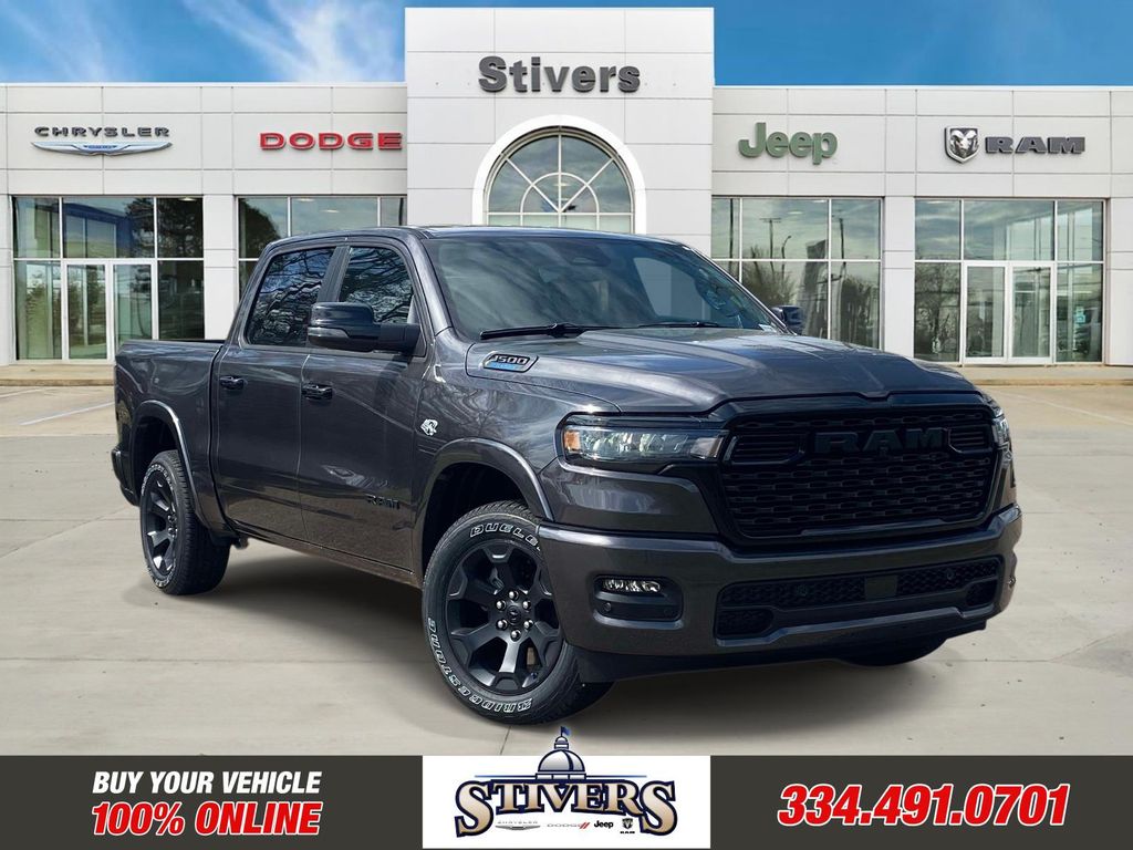 Gray (Granite Crystal Metallic Clearcoat) 2026 RAM 1500 Pickup Truck Four-Wheel Drive 8-Speed Automatic