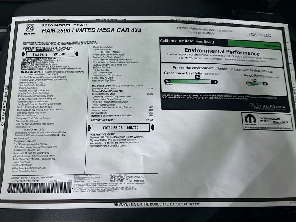 New 2026 Silver Ram Limited 14in image 21