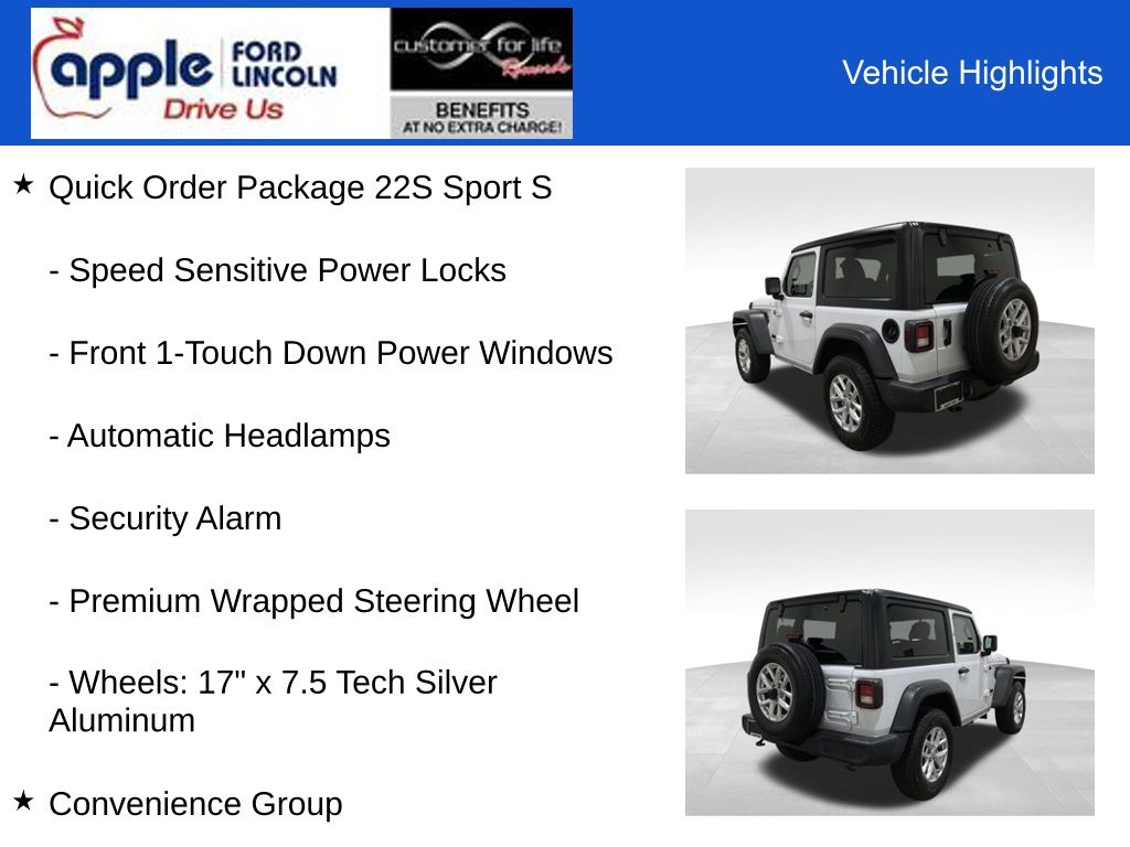 2023 Jeep Wrangler 2-Door Sport S 4x4