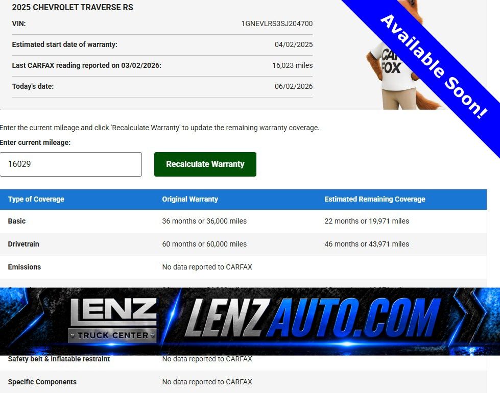 White (Iridescent Pearl Tricoat) 2025 Chevrolet Traverse RS AWD SUV / Crossover Four-Wheel Drive 8-Speed Automatic