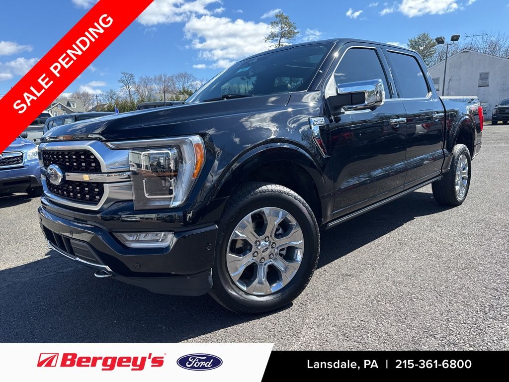 Black Metallic 2023 Ford F-150 Platinum SuperCrew 4WD Pickup Truck Four-Wheel Drive 10-Speed Automatic