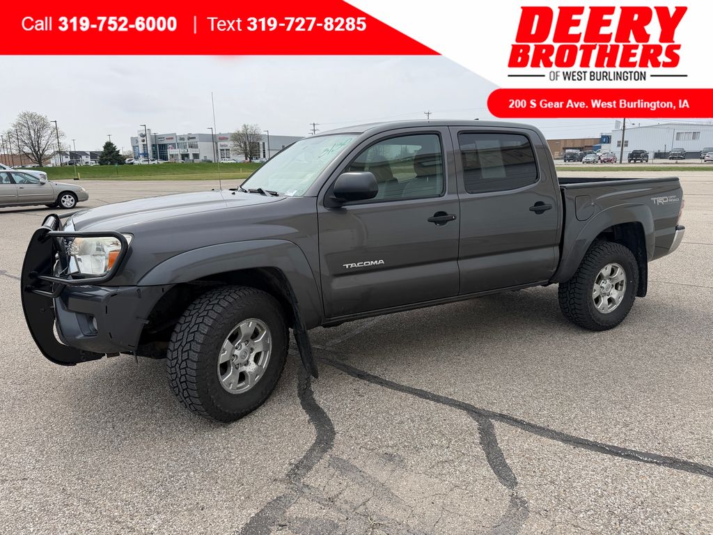 Gray 2012 Toyota Tacoma Double Cab SB V6 4WD Pickup Truck Four-Wheel Drive 5-Speed Automatic Overdrive