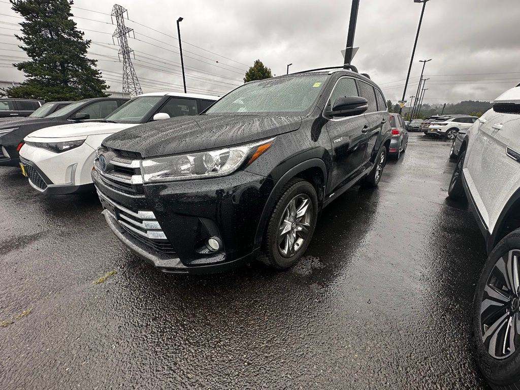 Midnight Black Metallic 2018 Toyota Highlander Hybrid SUV / Crossover All-Wheel Drive Continuously Variable Transmission