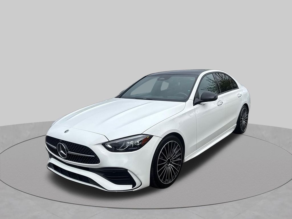 White 2022 Mercedes-Benz C-Class Sedan Rear-Wheel Drive 9-Speed Automatic