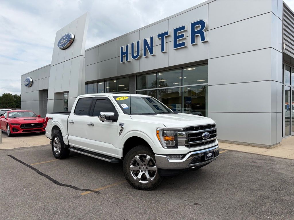 White Metallic 2022 Ford F-150 Pickup Truck Four-Wheel Drive Automatic