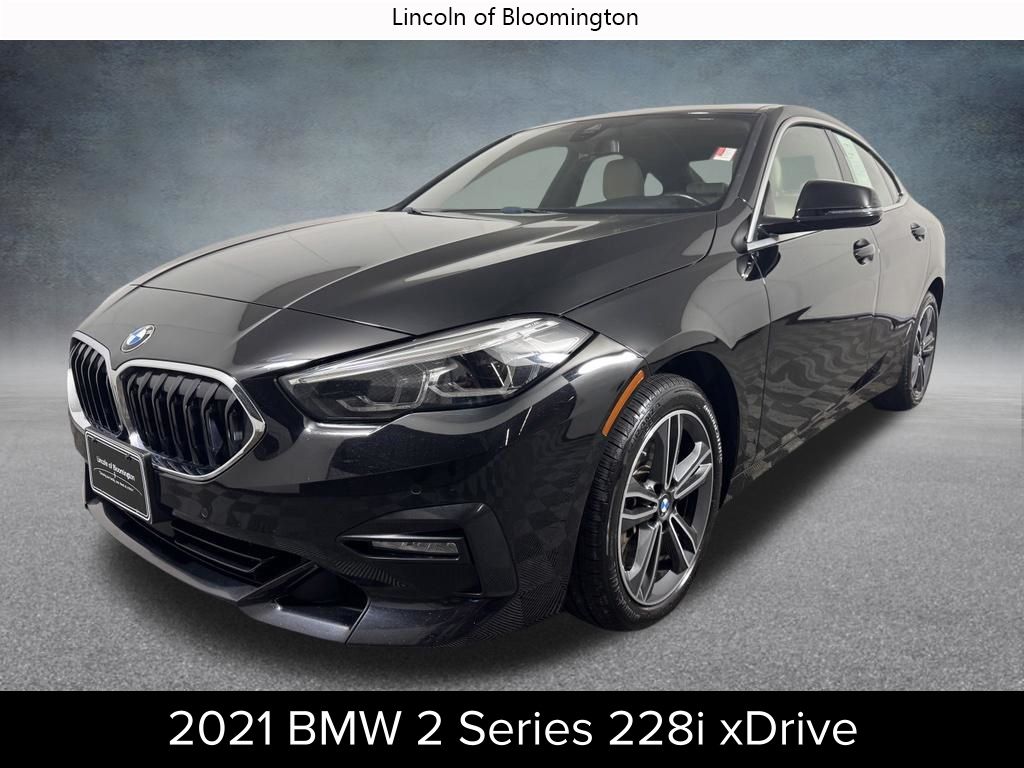 Jet Black 2021 BMW 2 Series Sedan All-Wheel Drive 8-Speed Automatic