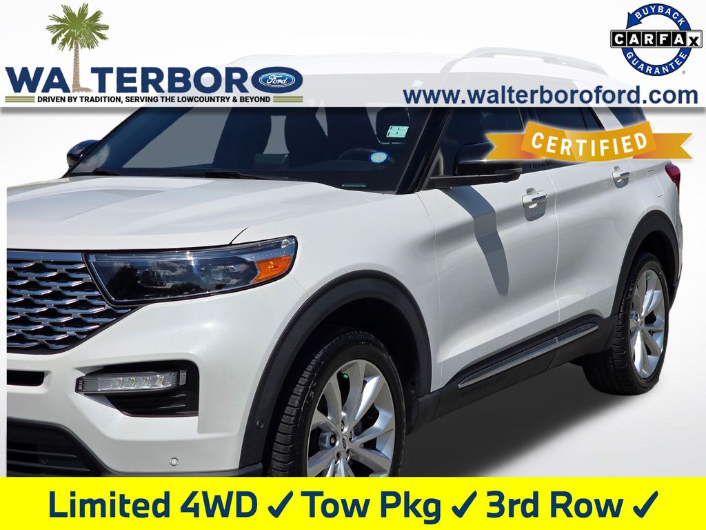 2022 Ford Explorer Platinum White at Stokes Volkswagen