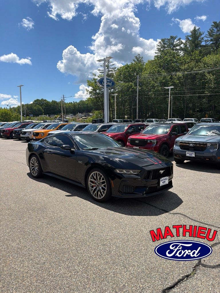 Shadow Black 2024 Ford Mustang Coupe Rear-Wheel Drive 6-Speed Manual