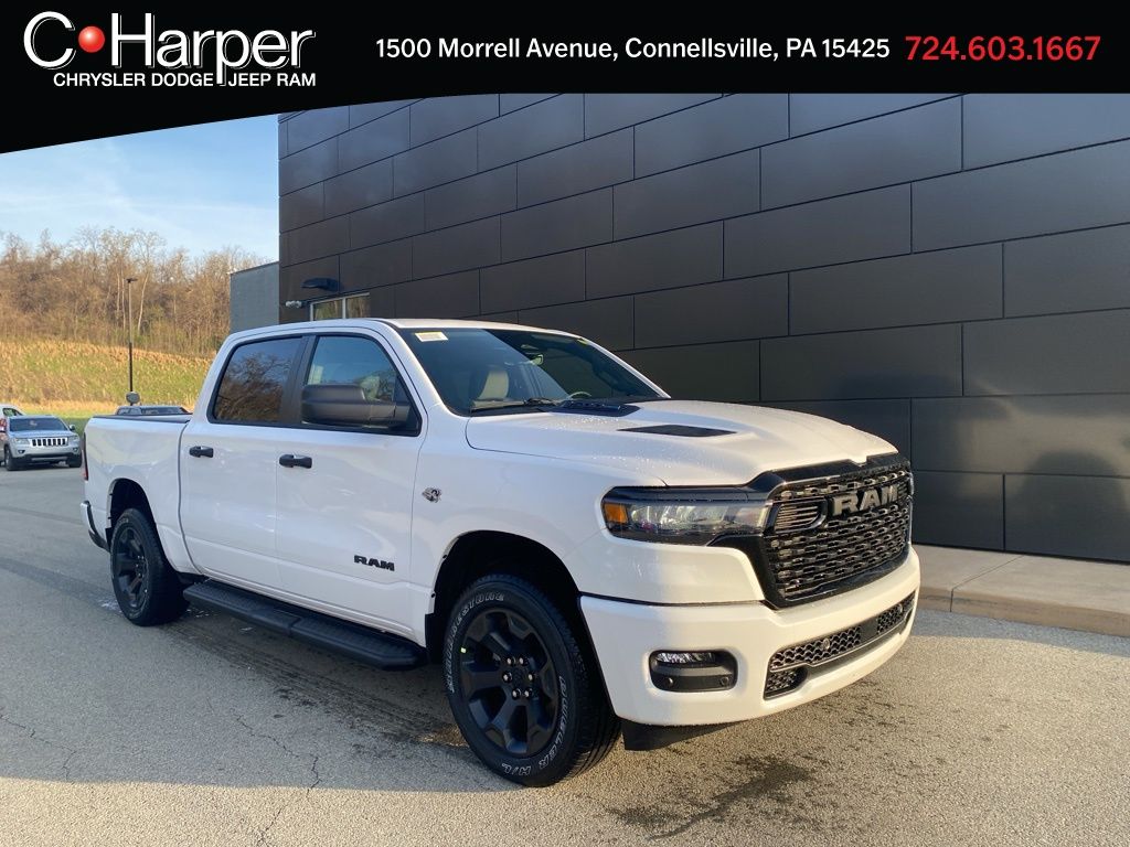 Bright White Clearcoat 2026 RAM 1500 Express Crew Cab 4WD Pickup Truck Four-Wheel Drive 8-Speed Automatic
