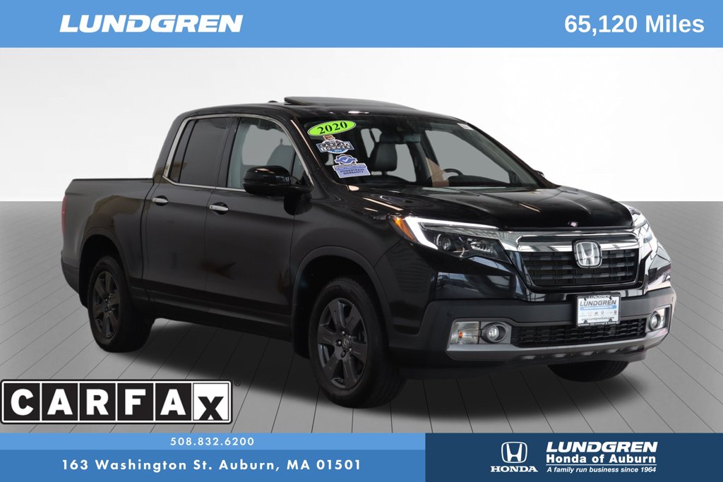 Crystal Black Pearl 2020 Honda Ridgeline Pickup Truck All-Wheel Drive 9-Speed Automatic