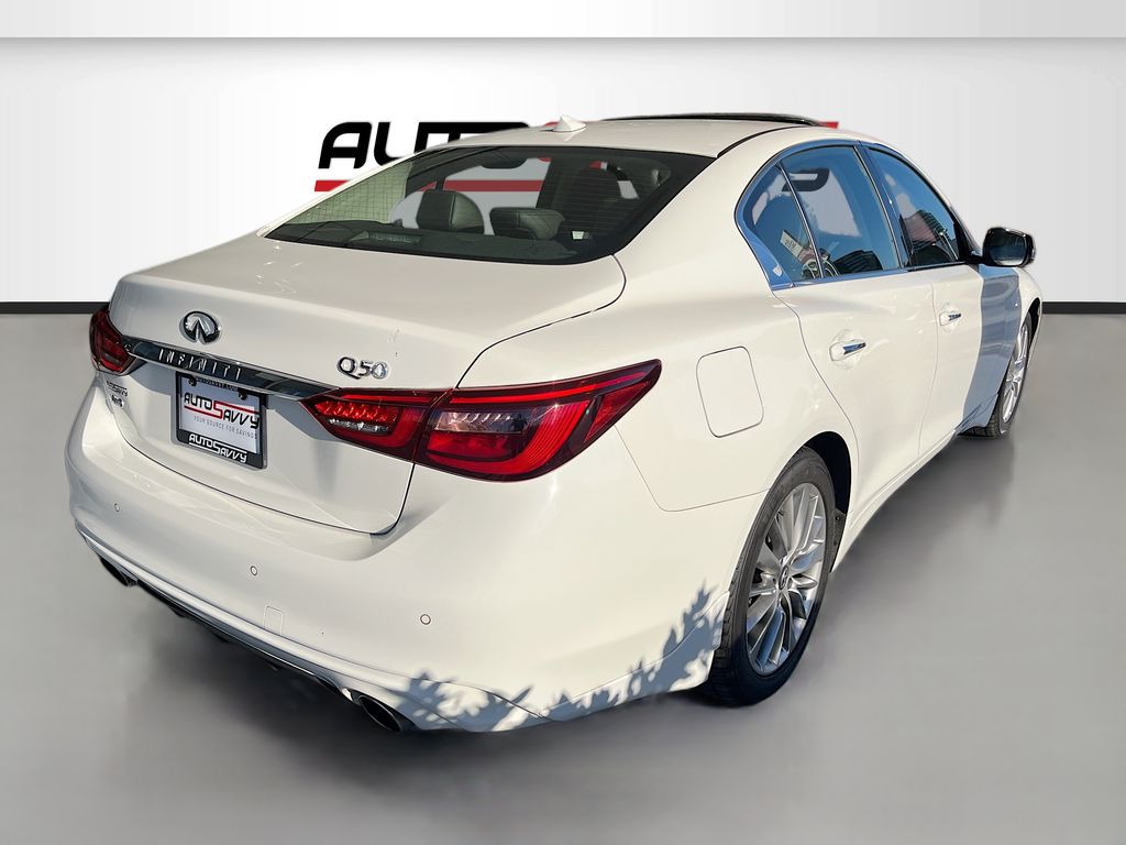 2023 INFINITI Q50 LUXE White at AutoSavvy Houston Northwest