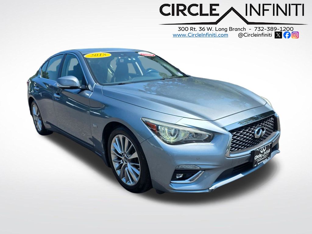 Hagane Blue 2018 INFINITI Q50 Sedan All-Wheel Drive 7-Speed Automatic