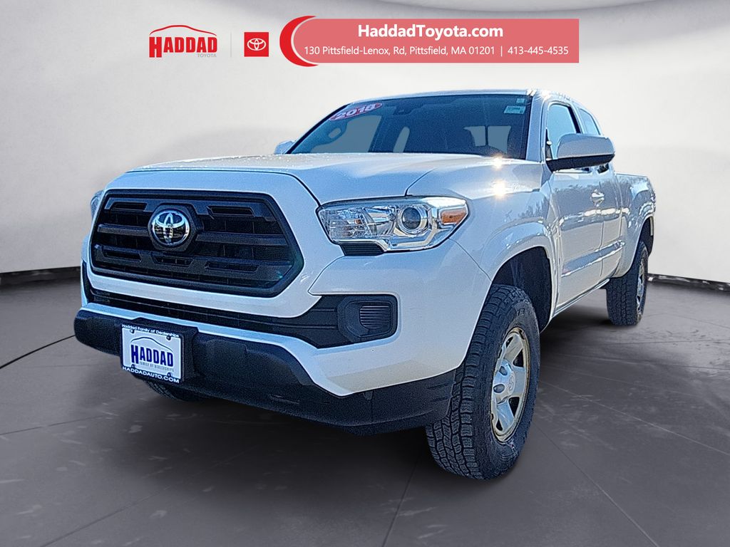 Super White 2018 Toyota Tacoma SR I4 Access Cab 4WD Pickup Truck Four-Wheel Drive 6-Speed Automatic