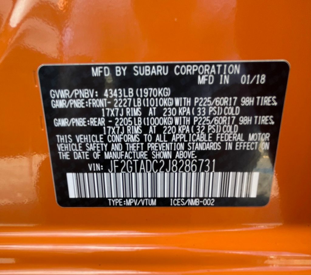 2018 Subaru Crosstrek 2.0i Premium Orange at Big Star Chrysler Jeep Dodge Ram 