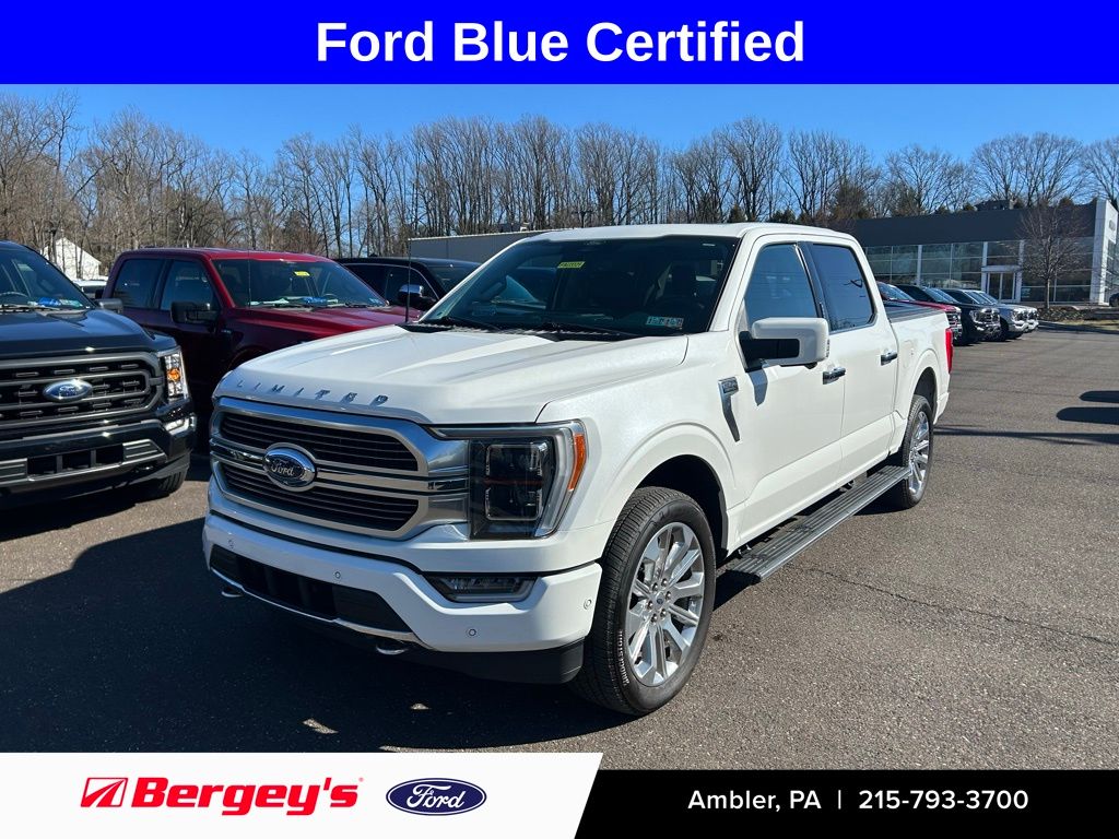 Star White Metallic Tri-Coat 2022 Ford F-150 Limited SuperCrew 4WD Pickup Truck Four-Wheel Drive 10-Speed Automatic