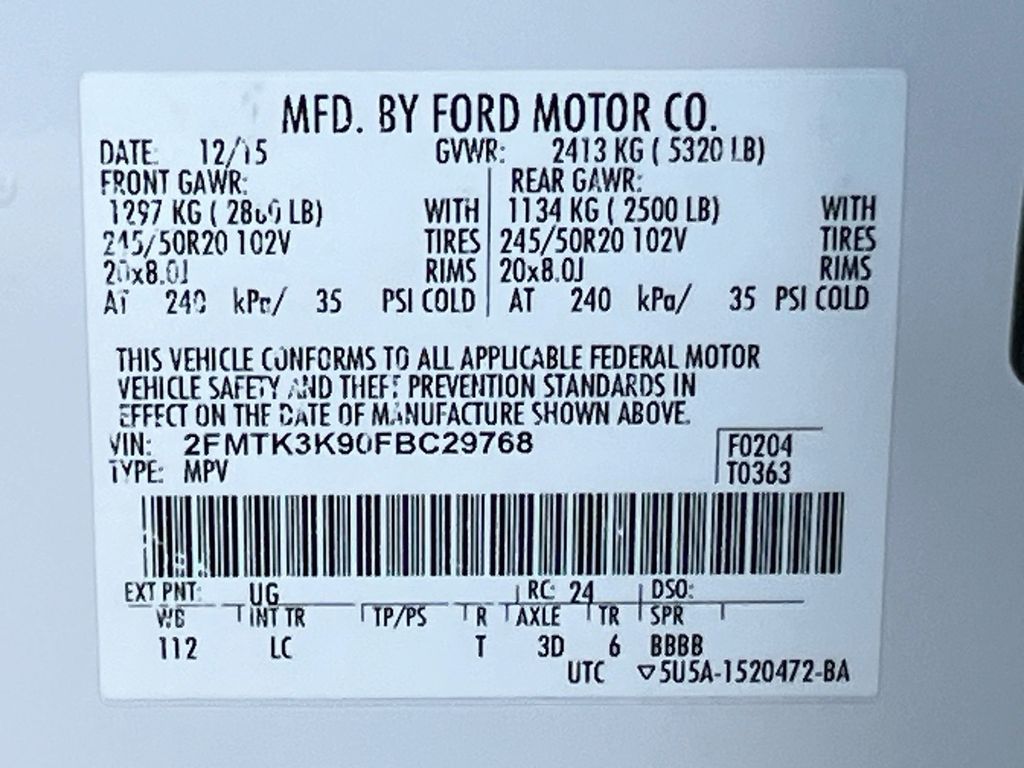 2015 Ford Edge Titanium White at North Houston Mitsubishi