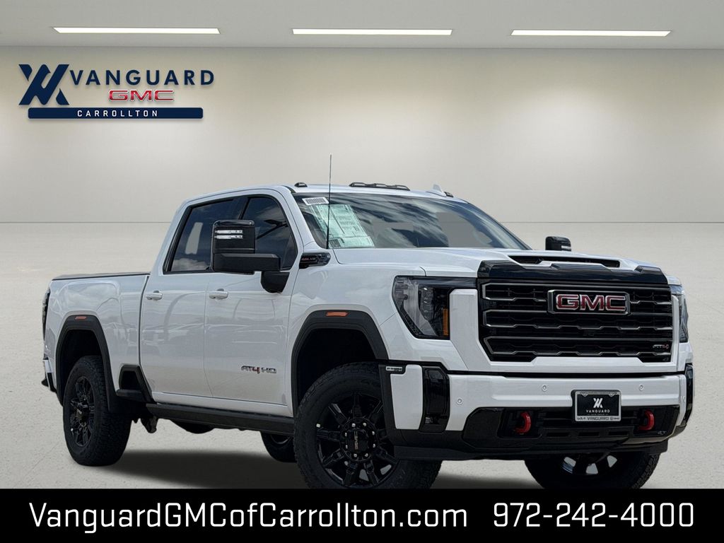 Summit White 2026 GMC Sierra 2500HD AT4 Crew Cab 4WD Pickup Truck Four-Wheel Drive Automatic