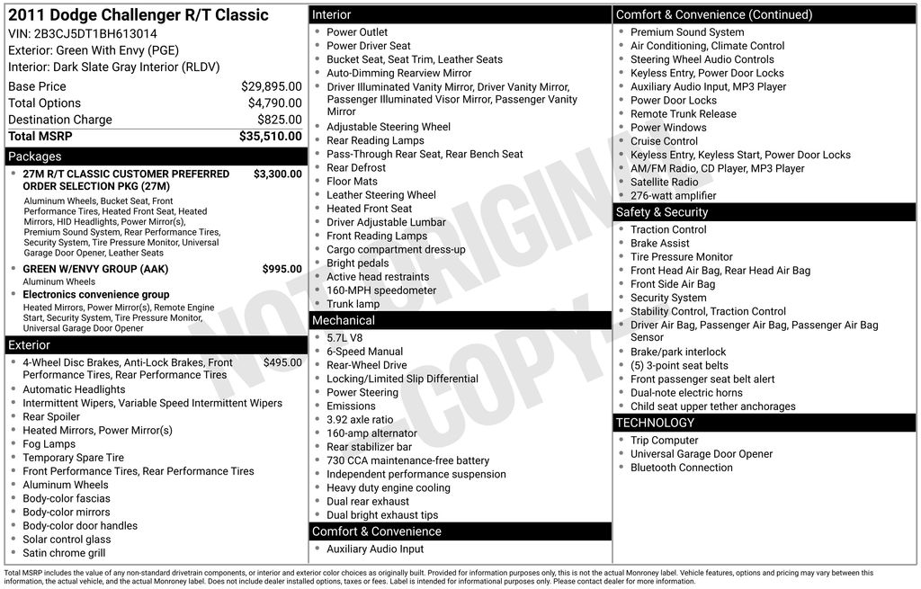 Used Car 2011 Dodge Challenger  R/t For Sale Under $20,000 In Austin, Texas