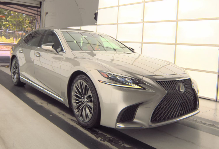 Silver 2019 Lexus LS Hybrid Sedan Rear-Wheel Drive Continuously Variable Transmission