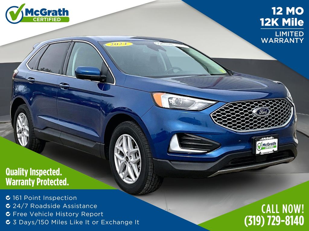 Blue Metallic 2024 Ford Edge SEL AWD SUV / Crossover All-Wheel Drive 8-Speed Automatic