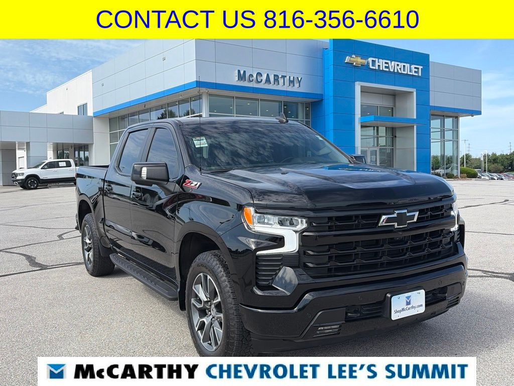 Black 2024 Chevrolet Silverado 1500 Pickup Truck Four-Wheel Drive Automatic