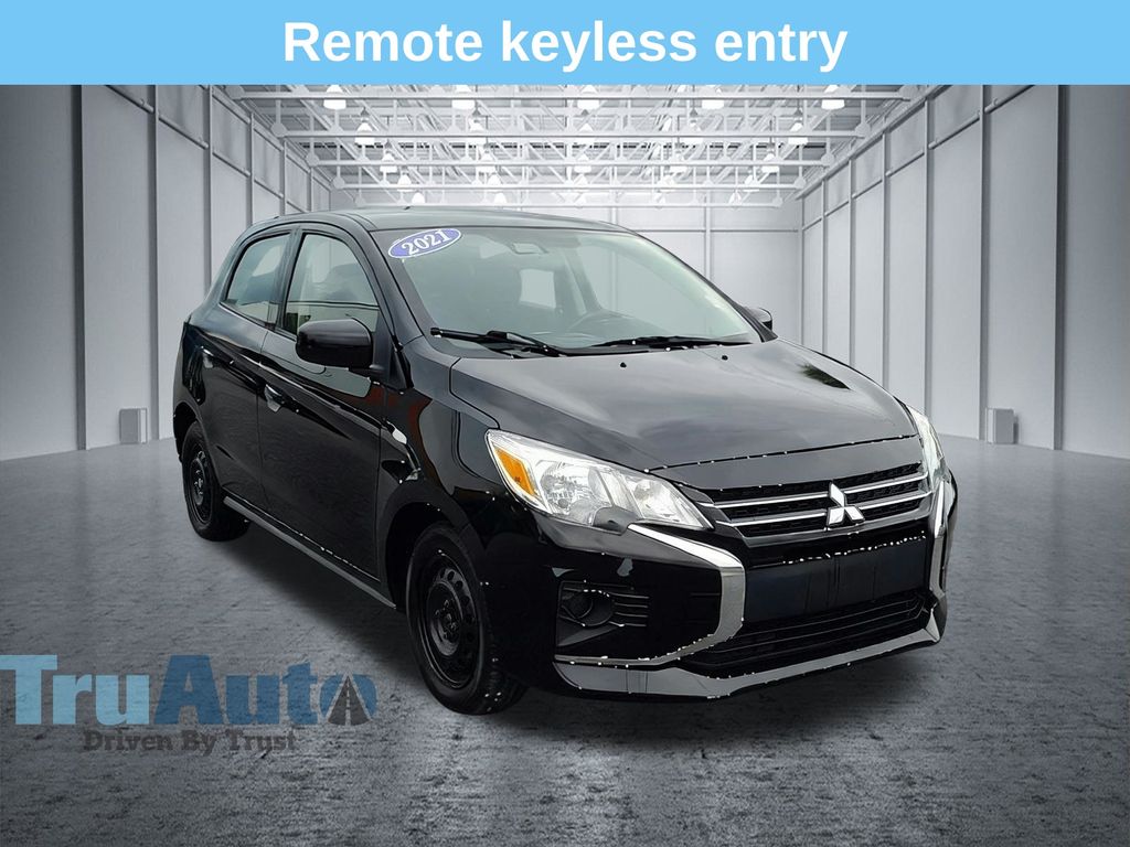Black 2021 Mitsubishi Mirage Hatchback Front-Wheel Drive Continuously Variable Transmission
