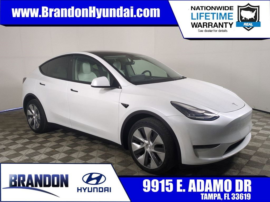 Pearl White Multi-Coat 2023 Tesla Model Y Long Range AWD SUV / Crossover All-Wheel Drive 1-Speed Automatic