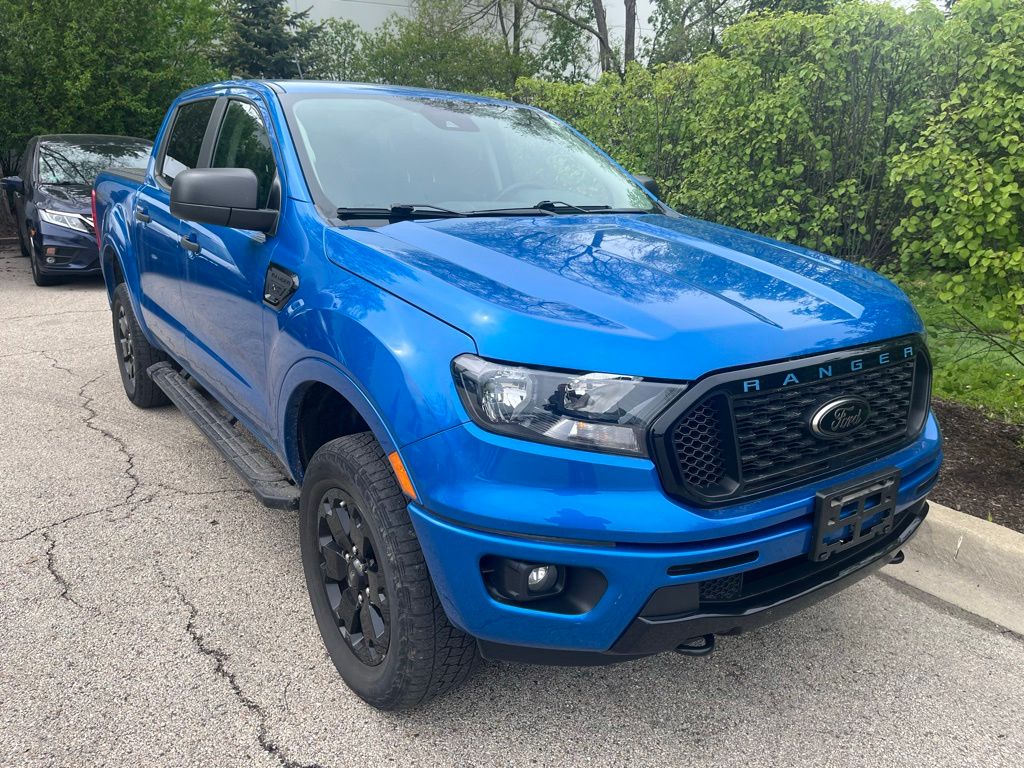 Velocity Blue Metallic 2021 Ford Ranger XLT SuperCrew 4WD Pickup Truck Four-Wheel Drive Automatic