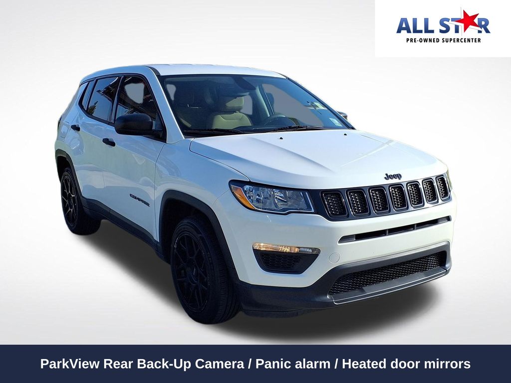 White Clearcoat 2019 Jeep Compass SUV / Crossover Front-Wheel Drive 6-Speed Automatic