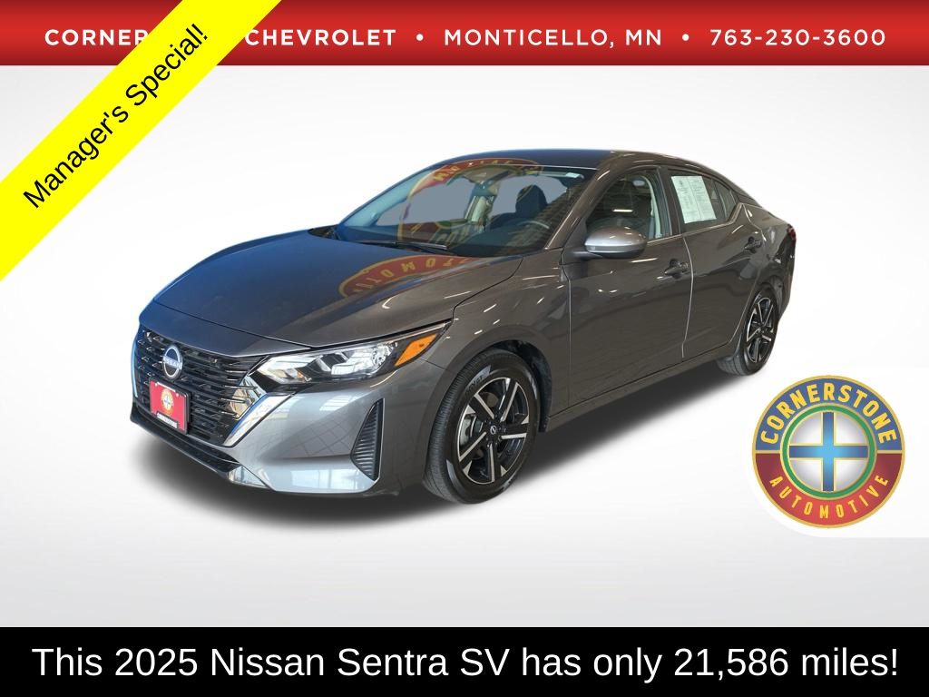 Gray (Gun Metallic) 2025 Nissan Sentra SV FWD Sedan Front-Wheel Drive Continuously Variable Transmission