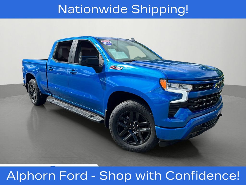 Glacier Blue Metallic 2023 Chevrolet Silverado 1500 Pickup Truck Four-Wheel Drive Automatic
