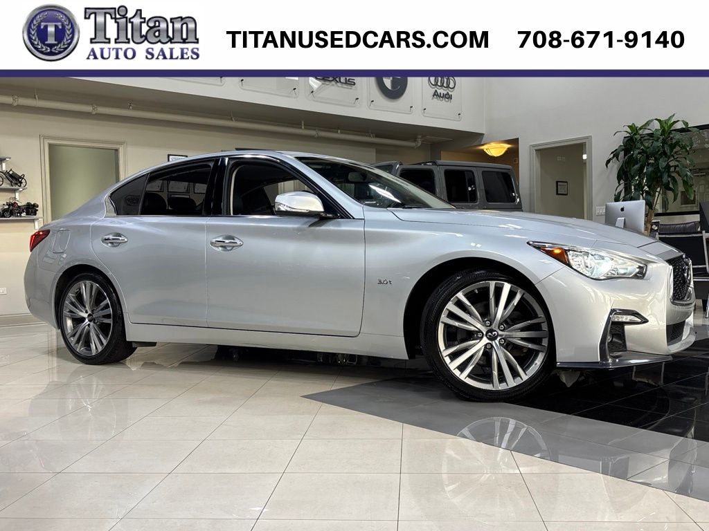 Silver 2020 INFINITI Q50 Sedan All-Wheel Drive 7-Speed Automatic Overdrive