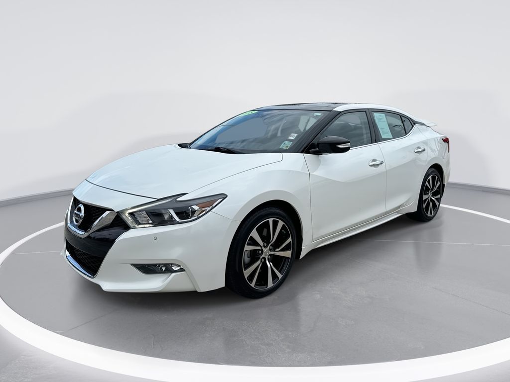 Pearl White 2018 Nissan Maxima SL FWD Sedan Front-Wheel Drive Continuously Variable Transmission