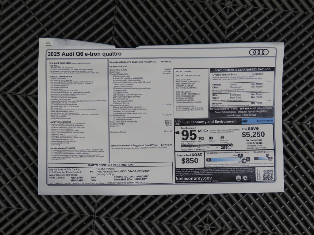 2025 Audi Q6 e-tron Premium 9