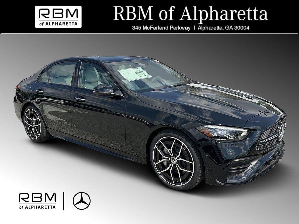 Black 2026 Mercedes-Benz C-Class C 300 RWD Sedan Rear-Wheel Drive 9-Speed Automatic
