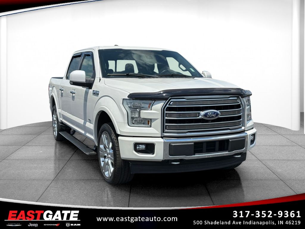 White Platinum Clearcoat Metallic 2017 Ford F-150 Pickup Truck Four-Wheel Drive Automatic